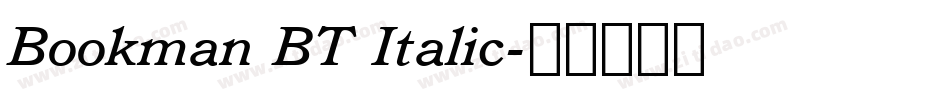 Bookman BT Italic字体转换